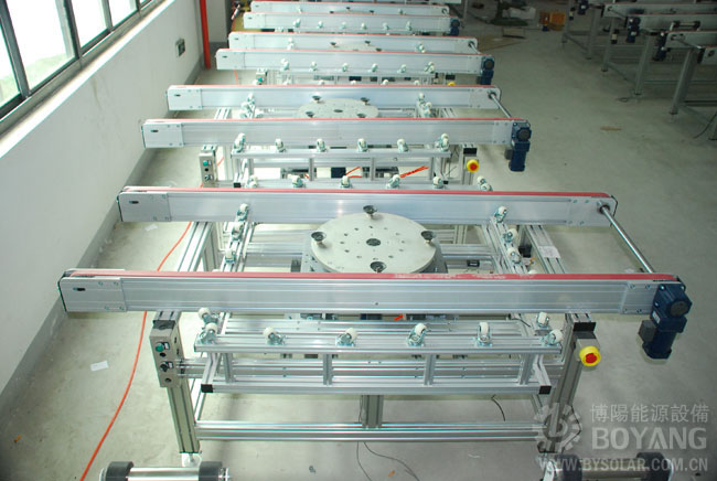 太阳能组件生产线-人工预装框输送机